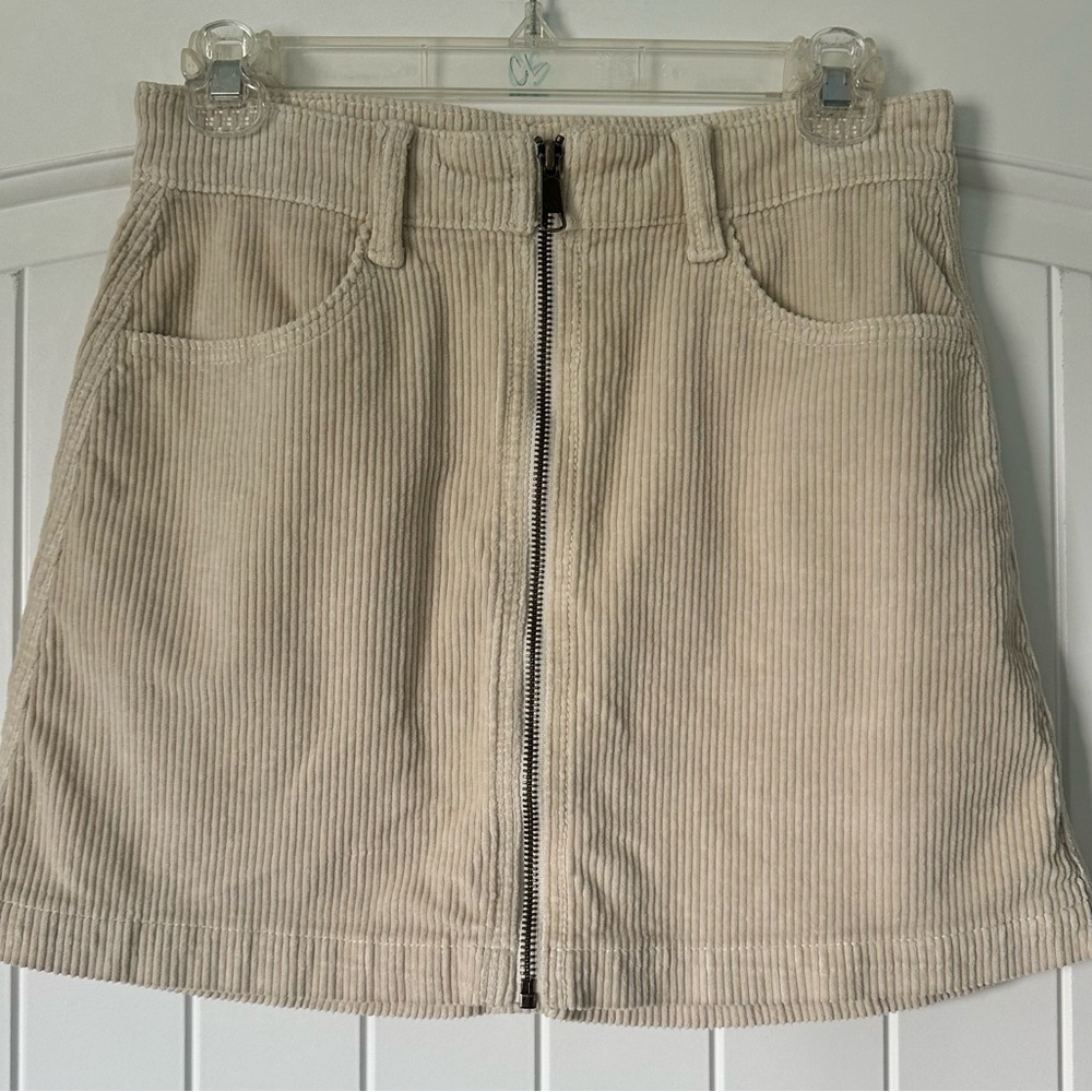 American Eagle Outfitters Tan Corduroy Mini Skirt